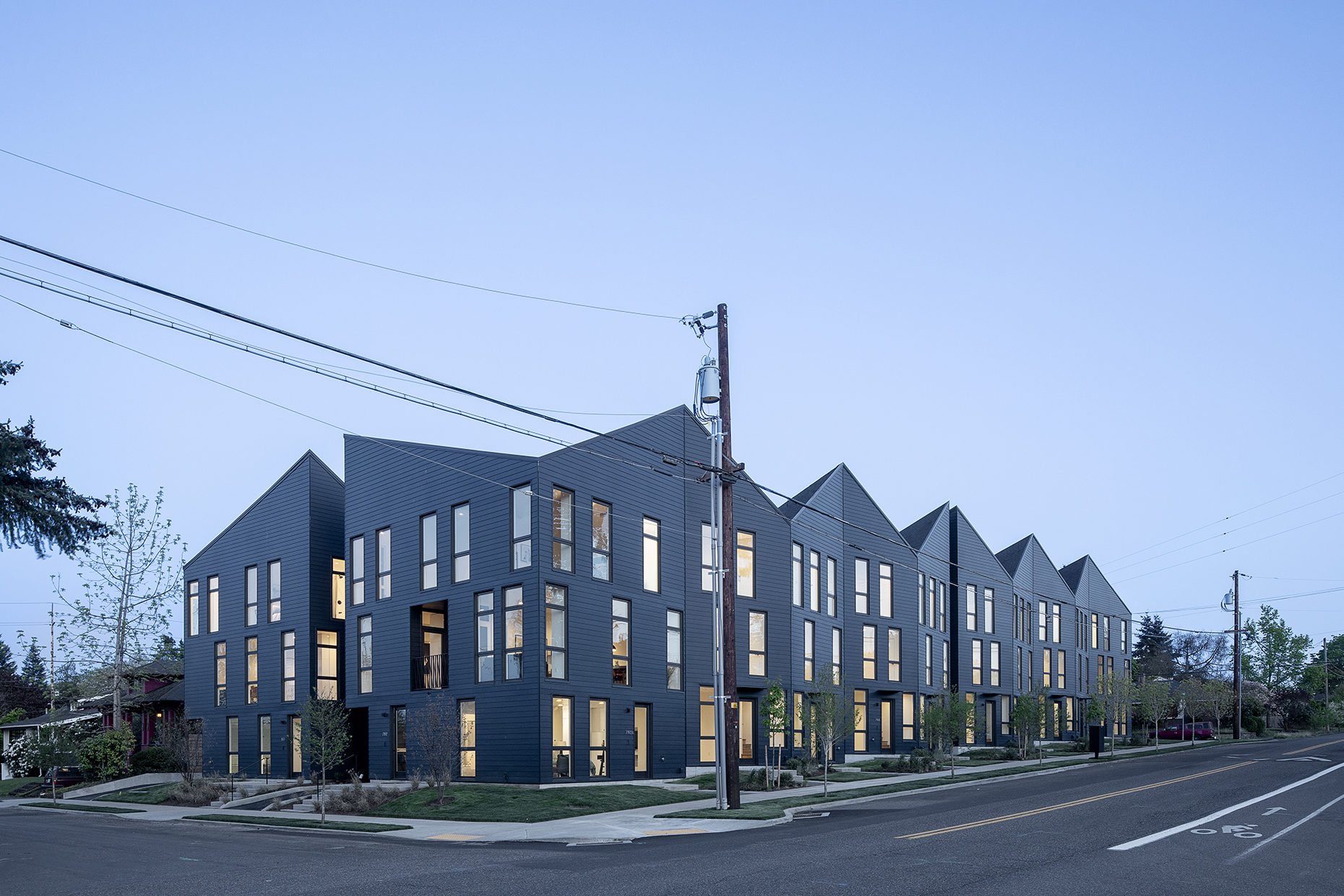 Origami PDX at dusk - Waechter Architecture