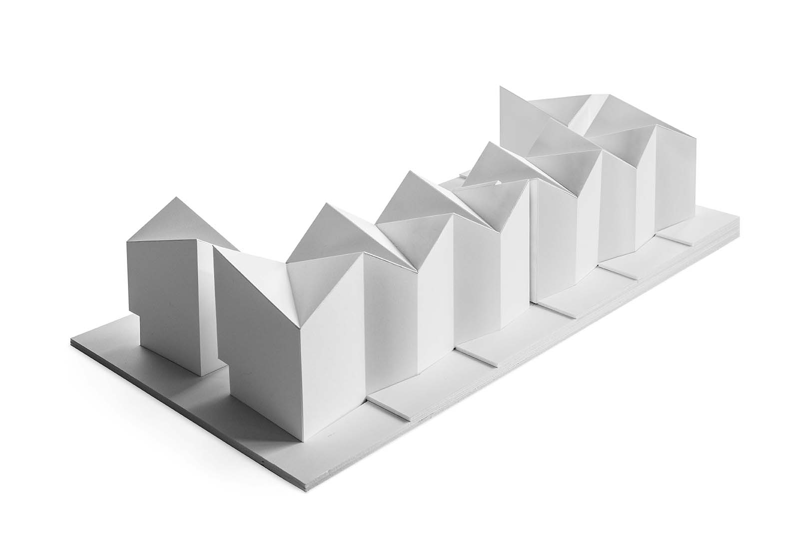 Origami white architectural model